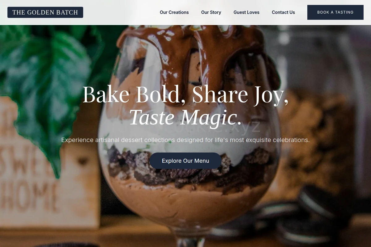 Premium Bakery Website Design
